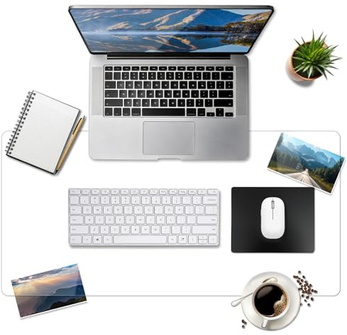 Sous-Main Transparent- Couverture De Surface Imperméable & Réutilisable Pour Clavier, Ordinateur Portable, Bureau À Domicile & Écriture/Dessin（70 * 40Cm）