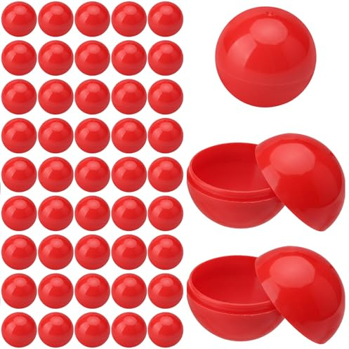 ZMDMAH Lotterie Kugeln 50 Stück Plastikkugeln Zum BefüLlen BäLle Zum öFfnen 3cm Bingo Kugeln Runde Kapseln Zum BefüLlen Ideal für Lotto Kugel Maschine Wettbewerbe Tombolas Festivals und Spielpartys