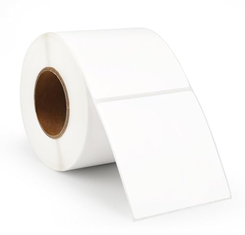 1 Rolle 500 Stück Selbstklebende Thermo-Etiketten 7x7 cm,Rollenetiketten für Versand, Barcode, Adressetiketten, Thermodruck, kompatibel mit Desktop-Etikettendruckern