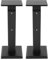 1 paire de supports de haut-parleurs réglables en hauteur pour enceintes satellites et petites étagères, extensible de 65 à 85 cm, capacité de charge jusqu'à 30 kg, noir