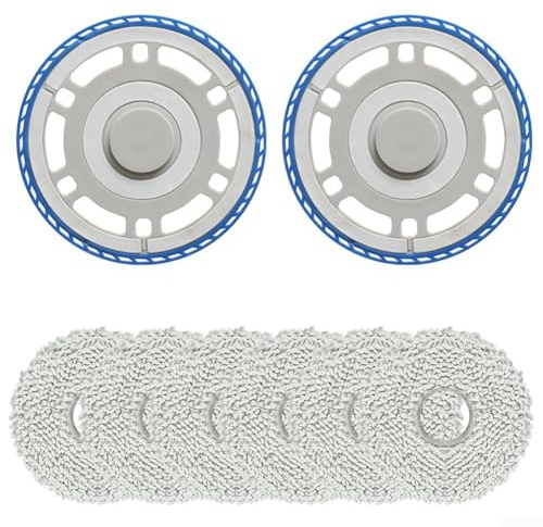Wischmopphalter-Reinigungsset mit 8 Mikrofaser-Pads, kompatibel für ECOVACS für T30 T50 N30 für OMNI Serie Roboter-Staubsauger
