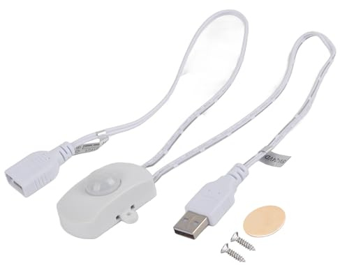 Risegun PIR Bewegungsmelder Schalter 2A DC 5-24V PIR Bewegungssensor Detektor für DIY LED Streifen USB-Schnittstelle (Weiß)