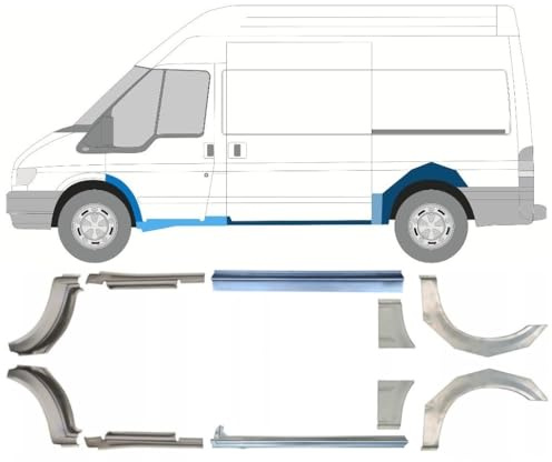 Reparaturblech Schweller + Kotflügel hinten für Ford Transit 2000-2013 / Satz
