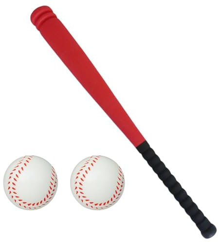 ZYIHNIRB 2 Stück Baseball Kinder Schlagballset Eva Baseballschläger Spielzeug Kinder Trainingsspiel für Familienspiel Geschenkideen Kinderpartys, rot 64cm