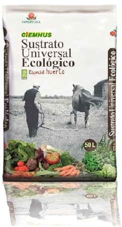 Sustrato Universal Ecológico con Humus de Lombriz 50l y 20l – Tierra para Plantas Interior y Exterior, Huerto Urbano, Fibra de Coco y Perlita – Abono Orgánico 4-5-7 Incluido (50 litros)