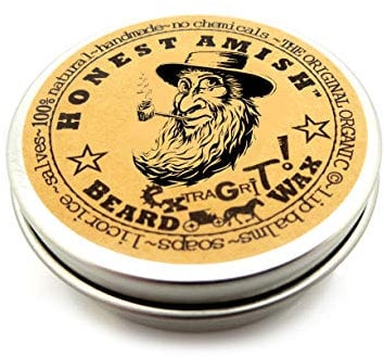 Honest Amish Extra Grit Beard Wax - All Natural and Organic - Hair Paste and Hair Control Wax