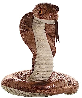 Wild Republic 11477 12233 Plüsch Schlange Kobra, Cuddlekins Kuscheltier, Plüschtier, 30 cm
