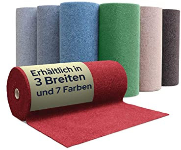 Primaflor Rasenteppich GREEN Meterware – Rot - 4,00m x 4,50m – Outdoor Kunstrasenteppich wetterfest & pflegeleicht