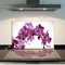 DAMU | Herdabdeckplatte Einteilig 80x52 Herdabdeckung Ceranfeld Glasschneideplatte Ceranfeldabdeckung Herdplattenabdeckung Kochfeld Abdeckung Schneidebrett Glasplatte Orchidee Violett