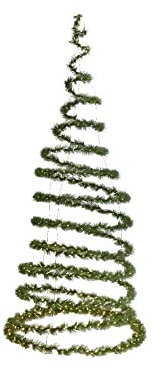 Kaemingk Albero di Natale a Spirale da Appendere Luminoso Verde Dim 97 cm