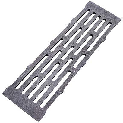 Fonderia Bongiovanni | Griglia in Ghisa | Griglia per Camino | Stufa Pellet | Barbecue Fondello per Cenere | 35,5x10,5x1,3 cm