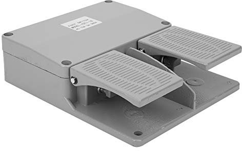 Interruttore a Pedale, Doppio Interruttore a Pedale, Interruttori Elettrici YDT1‑16 380VAC, con Superficie Liscia, per Kit clip di Alimentazione per Macchine Elettriche, Torni, Trapani a Colonna