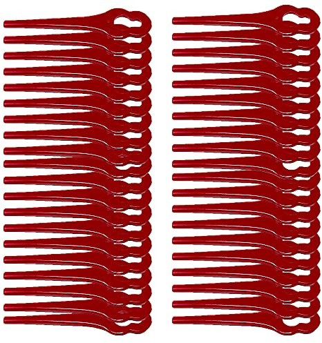 Nylon 40x Ersatzmesser Schneidplättchen passend für den Parkside Rasentrimmer Akku Sense Freischneider Rasentrimmer PRTA 20 A1 LIDL IAN 311046 Trimmermesser Kunststoff Ersatzmesser