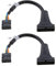 eMagTech 2 Pack USB 3.0 20 Pin Motherboard Male to 9 Pin Female Cable Adapter Compatible with USB 2.0 Mother Boards Devices Copper PVC 15cm/5.9inch USB Cables