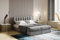 Boxspringbett mit Bettkästen City H3 Matratze mit Topper (Grau, 160 x 200 cm)