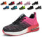 Hitopteu Chaussure de Securite Homme Femmes Legere Basket Securite Respirante avec Embout en Acier Chaussures de Travail Antidérapantes Rose 42 EU 260