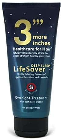 3' More Inches LifeSaver Deep Sleep Overnight Treatment 100 ml – Vor-Shampoo – stark glänzendes Haar – mit Kaschmir-Aminosäuren und Kokosnuss-Extrakt – Sulfat- und Silikonfrei