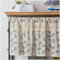 SAYT RLAE Scheibengardine Boho Vorhang Leinen Bistrogardine Blickdichte Küchenvorhänge Boho Vorhänge Modern Gardine Scheibengardinen Fensterschal für Küche Wohnzimmer Landhaus, 1 Stück, B150xH60cm