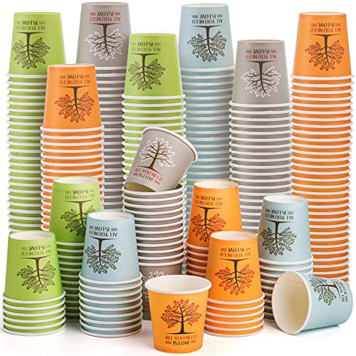 AVLA 800 Pack Disposable Paper Cup, 60 ml Mini Bathroom Mouthwash Cup, Paper Sampling Cup, Small Hot Cold Beverage Drinking Cups for Coffee Bar, Party, Picnic, Barbecue, Travel and Events