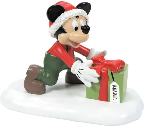 Department 56 Disney Village Mickey Mouse Minnie Will Love This Figurine, 2.5 Inch, Multicolor