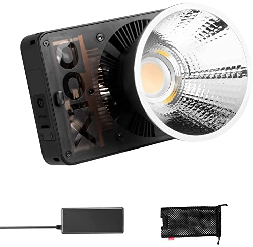 ZHIYUN MOLUS X100 [Offiziell] Videolicht, 100 W, COB LED, Videobeleuchtung, tragbar, Bi-Color Streaming-Lampe mit 17317 Lux/2700~6500 K/CRI≥95/TLCI≥97/App-Steuerung, Akku Nicht im Lieferumfang