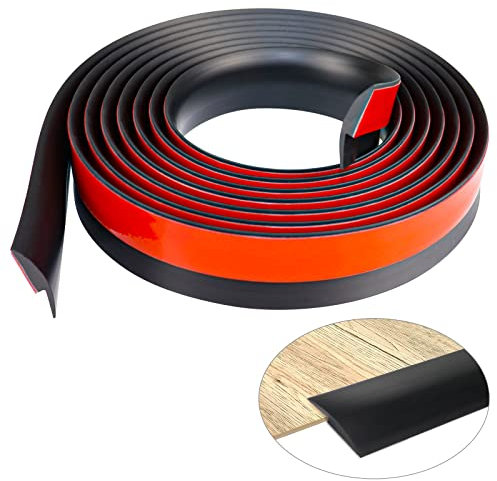LSGCQ Carpet Edge Strip Self Adhesive Floor Transition Strips PVC Door Threshold Strips Carpet Door Strips Edging Strip for Carpet Threshold Transition Height below 5mm (6m, Black)