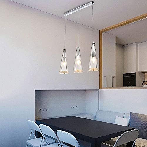 HWSY Transparent Champagne Wine Glass Ceiling Light E14 Three-head Crystal Chandelier For Kitchen And Bedroom Modern Minimalist Restaurant Bar Coffee Shop Pendant Light Interesting