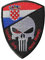 Uijokdef 1 x Aufnäher mit Totenkopf- und Kroatien-Flagge, bestickt, taktisch, Militär, Kroatien