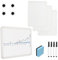 Belle Vous (Lot de 4) Mini Tableau Blanc Magnétique - 30.5 x 23 cm - avec 4 aimants, 4 marqueurs & une brosse - Tableau effaçable à sec portable et double face pour maison & bureau