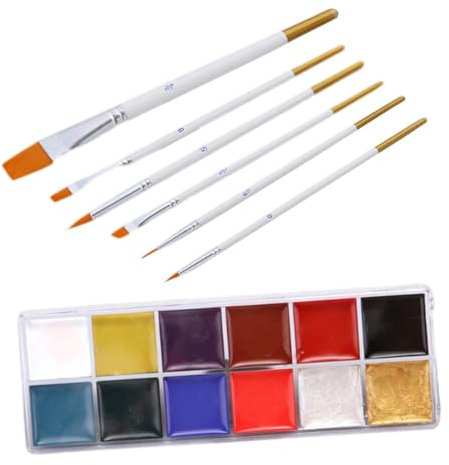 FRCOLOR Palette Di Per Il Viso Di Halloween Con 12 A Per Il Corpo Per Il Trucco Artistico Delle Feste