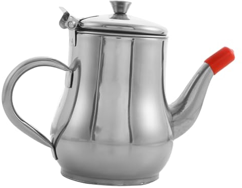 IWOWHERO Olla De Aceite De Acero Inoxidable Jarra De Té Helado Dispensador Olla De Almacenamiento De Aceite Porta Vinagre Garrafas De Cafe Hervidor De Soja Colador Filtrar Tanque De Aceite