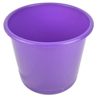 Deflecto Essential Range 14 Litre Waste Bin - Purple Bedroom Bin - Waste Paper Bins For Bedrooms - Rubbish Bin - Dustbin For Kitchen - Plastic Bin - Trash Bin For Bedroom Accessories - Office Bin