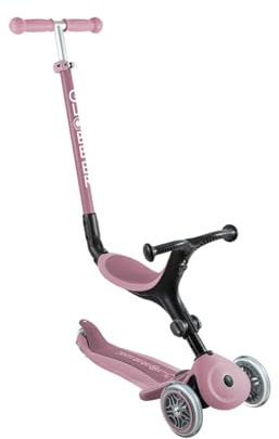 Globber - GO•UP Active ECO - Trottinette évolutive 3 Roues avec siège, pour Les Enfants de 15 Mois à 6 Ans, Rose