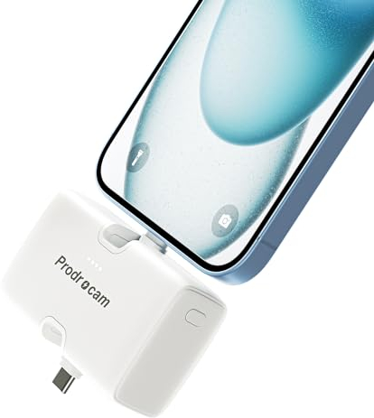 Powerbank 4500mAh für iPhone/Android, Externer Handyakku Dual Port Tragbares Ladegerät Quick Kompatibel mit iPhone 15/14/13/12/11/X/8, für Samsung/Oneplus/LG Serie (Weiß)