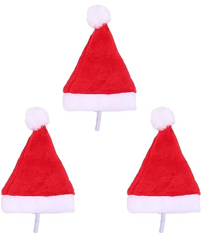 tixoacke 3 Stück Hunde Weihnachtskostüm Mütze Party Weihnachtsmütze Hundekostüm Kleidung Festival Weihnachtsmann Mütze Foto Mütze Für Kleine Hunde Weihnachtsmütze Für Haustier Neujahr Weihnachtsmann