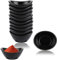 GBACHOOSE Lot de 12 Petit Bol à Sauce Noir, 1,5 oz Mini Bol Sauce, Bols à Sauce en Céramique, Mini Bol à Tapas, Bols à Tapas et Sauces, Bols à Sauce Soja pour Trempettes, Confitures, Ketchup, Apéritif