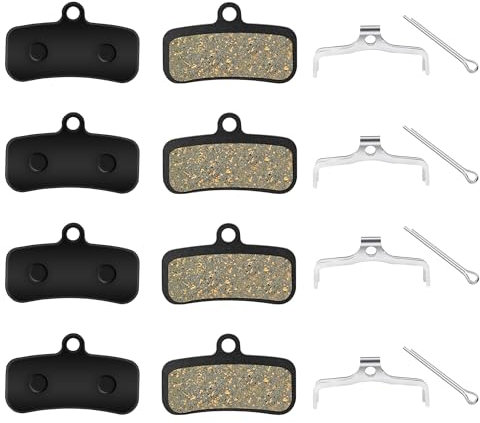 4 Paare Halb Harz Halbmetall Fahrrad Scheibenbremsbeläge für D03S D02S Saint BR-M810 M820 Zee M640 XTR-M9120, Deore XT BR-M8020,Tektro HD M745 735 725 750 TRP