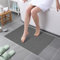 HITSLAM Duschmatte rutschfest, 80x60cm Badewannenmatte rutschfest mit Ablauf, Weiche PVC-Luffa Antirutschmatte Badewanne, Schnell Trocknende Badematte, Grau