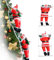 ACTOYS Weihnachtsmann auf Leiter, Weihnachtsfiguren, 76 cm Weihnachtsmann Deko, Weihnachtsdekoration für Zuhause, Geschäft und Büro