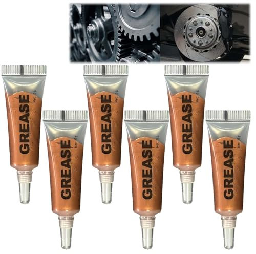 KKwoter Lubricating grease, 6pcs Anti-Seize Copper Grease Kit - Lubricant for Brake Pads, Threads, Assembly, Electrical Contacts & High Temperatures