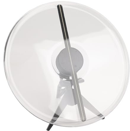 Ventola con Ologramma 3D, Proiettore Olografico a 224 LED da 1300 Giri/min Display Pubblicitario per Natale, Proiettore con Ologramma con Ventola a LED con Telecomando per (Spina