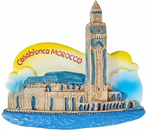 Casablanca Marokko Touristen-Souvenir 3D-Kühlschrankmagnet Kühlschrankdekoration Magnete