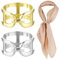 Ouligay 2 Stück Tuch Ringe Damen Schalringe Tuchring Einfach Schal Ringe Clip Doppel-D-Form Schal Ring Schnalle Scarf Ring Clip Schal Verschluss Wrap Halter für Schal Halstuch Kleidu