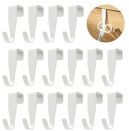 Amusingtao 16 Stück Türhaken Zum Einhängen, Fensterhaken Zum Einhängen, Praktische Haken zum Einhängen für Türen, Fenster, Schranktüren und Zimmertüren