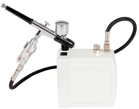 Airbrush Set,Airbrush-Kompressor-Kit,Mini-Airbrush,2-15 PSI Einstellbarer Druck,Doppeltwirkendes Design,Intelligente Abschaltautomatik,Multifunktional