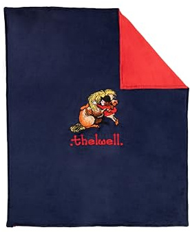 HY EQUESTRIAN Thelwell Collection Fleece Blanket (Navy/Red)