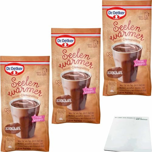 usy Bundle für Dr. Oetker Seelenwärmer Pudding Schokolade 3er Pack (3x59g Beutel) + usy Block