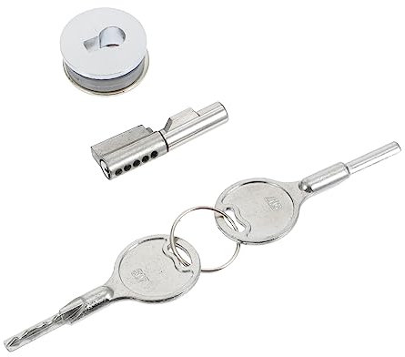 NUOBESTY Cerradura De Vidrio Para Puerta Con Llaves Pestillo Duradero Para Gabinetes De Joyería Vidrio