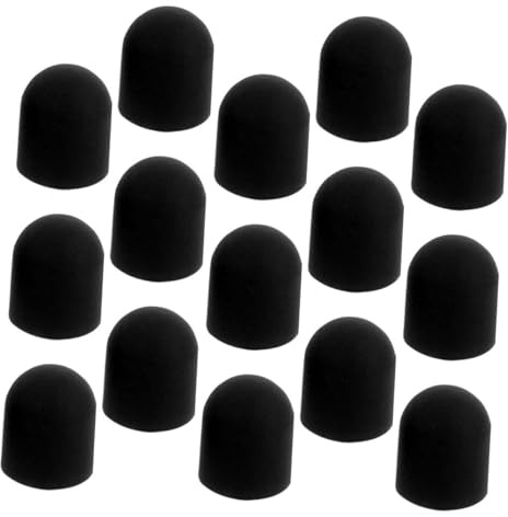 HOMSFOU Embouts de Stylet en Silicone Noir 15 Pièces Réponse Précise et Compact pour Stylets Capacitifs pour Écrans Tactiles et Smartphones