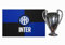 Bandiera Inter UFFICIALE 100x140 cm + Palloncino Coppa dei Campioni CHAMPIONS 70 cm - Kit del tifoso nerazzurro